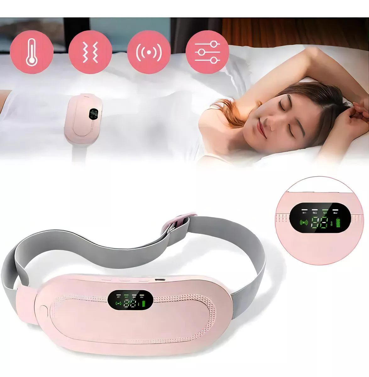 Miniatura 3 de cinturon con almohadilla alivia menstrua